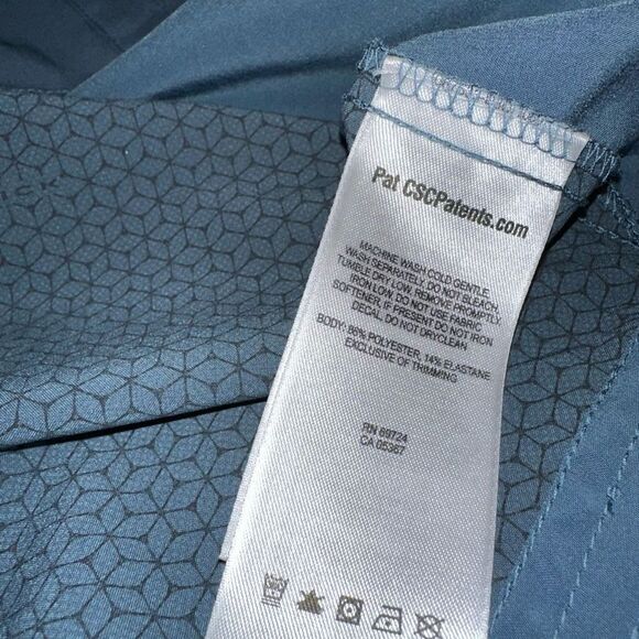 Columbia Blue Omni-Wick Button Front Top Womens XL Utility Roll Tab Sleeves - Picture 9 of 10